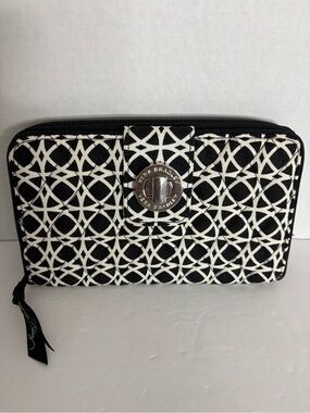 Vera Bradley Black & White Geometric Turnlock Wallet